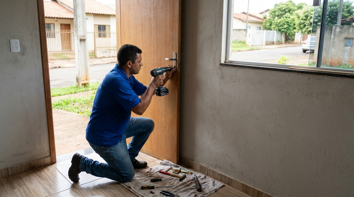 Instalação de Fechadura Residencial profissional em Piracicaba‑SP